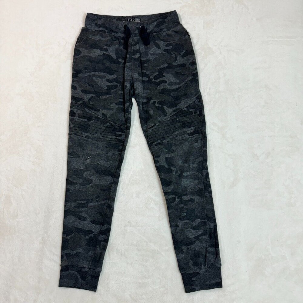 West 49 Women's XL Grey Camo Jogger Pants with Drawstring Waist 26 - Casual